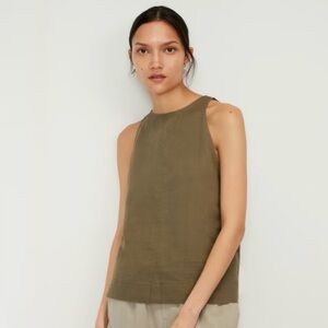 Everlane The Linen High Neck Tank